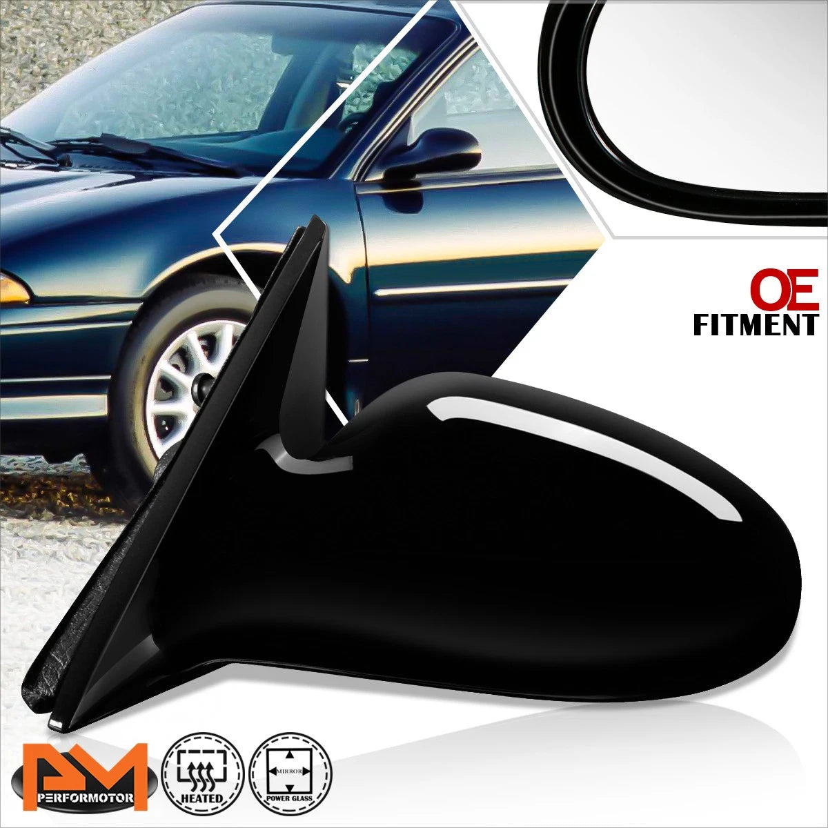 Powered Heated Side View Mirror for Chrysler Concorde/LHS (1993–1997)
