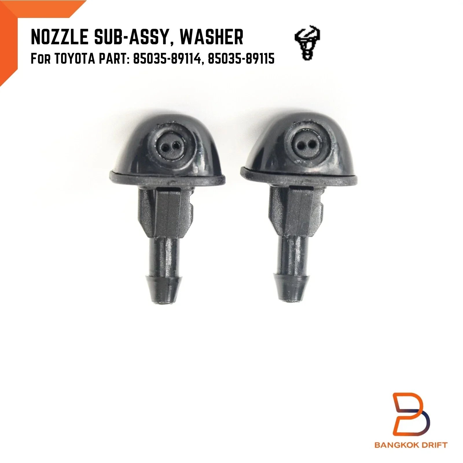 Windshield Washer Nozzle Jet for Toyota Hilux LN85 LN106 LN145 LN167 (1984-2005)