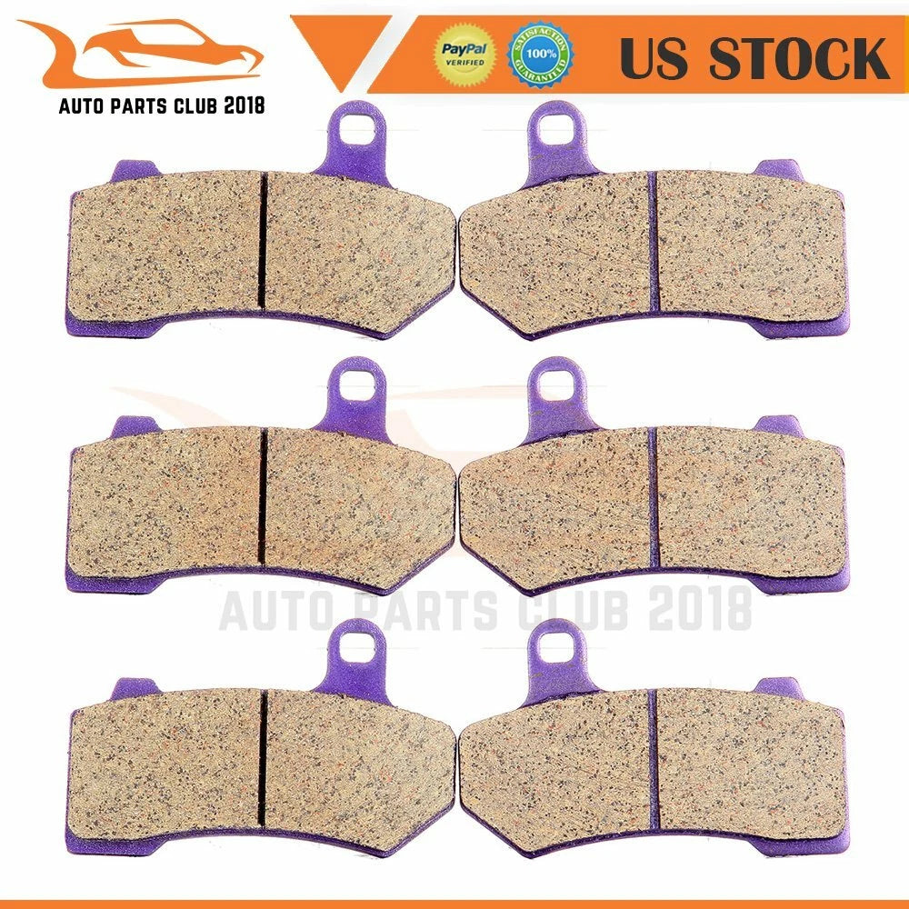 Front & Rear Brake Pads for Harley FLHR, FLTR, FLTRX, FLTRU, FLHTC, FLHTCU, FLHT, FLHX (2000–2023)