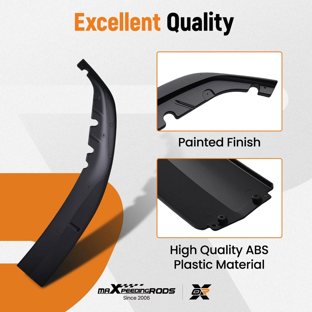 Front Bumper Lip Spoiler for BMW 5 Series G30 M Sport (2017–2020) Glossy Black
