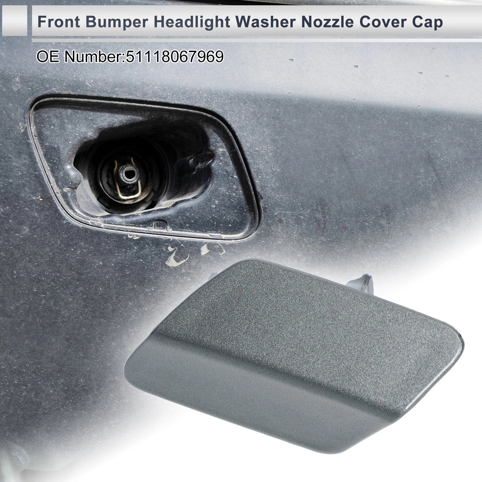 Front Left Headlight Washer Nozzle Cover for BMW 320i (2012–2013)