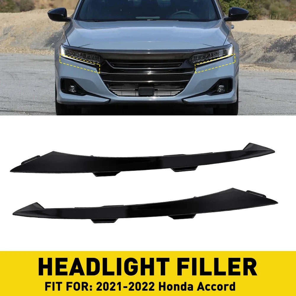 Pair Headlight Grille Lower Molding Trim for Honda Accord (2021–2022)