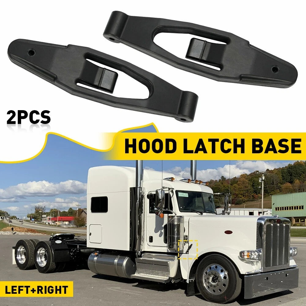 Set of 2 Hood Latch Bases for Kenworth Peterbilt