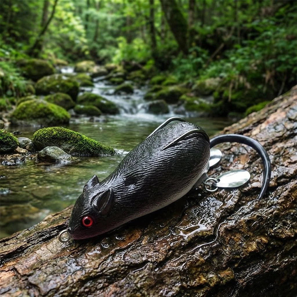 7cm Floating Frog Bait 17.43g Hollow Rubber Lure for Bass Fishing