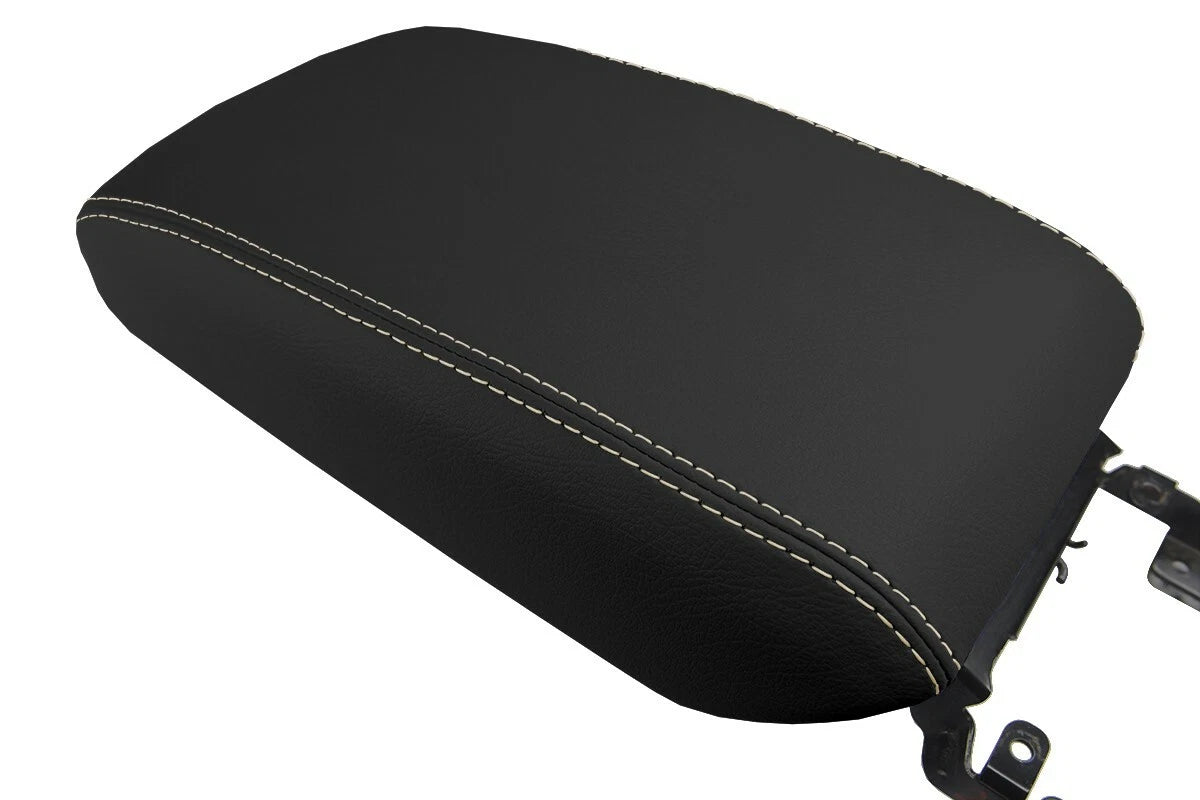 Leather Console Lid Armrest Cover for Toyota Camry (2002–2006) Beige Stitch