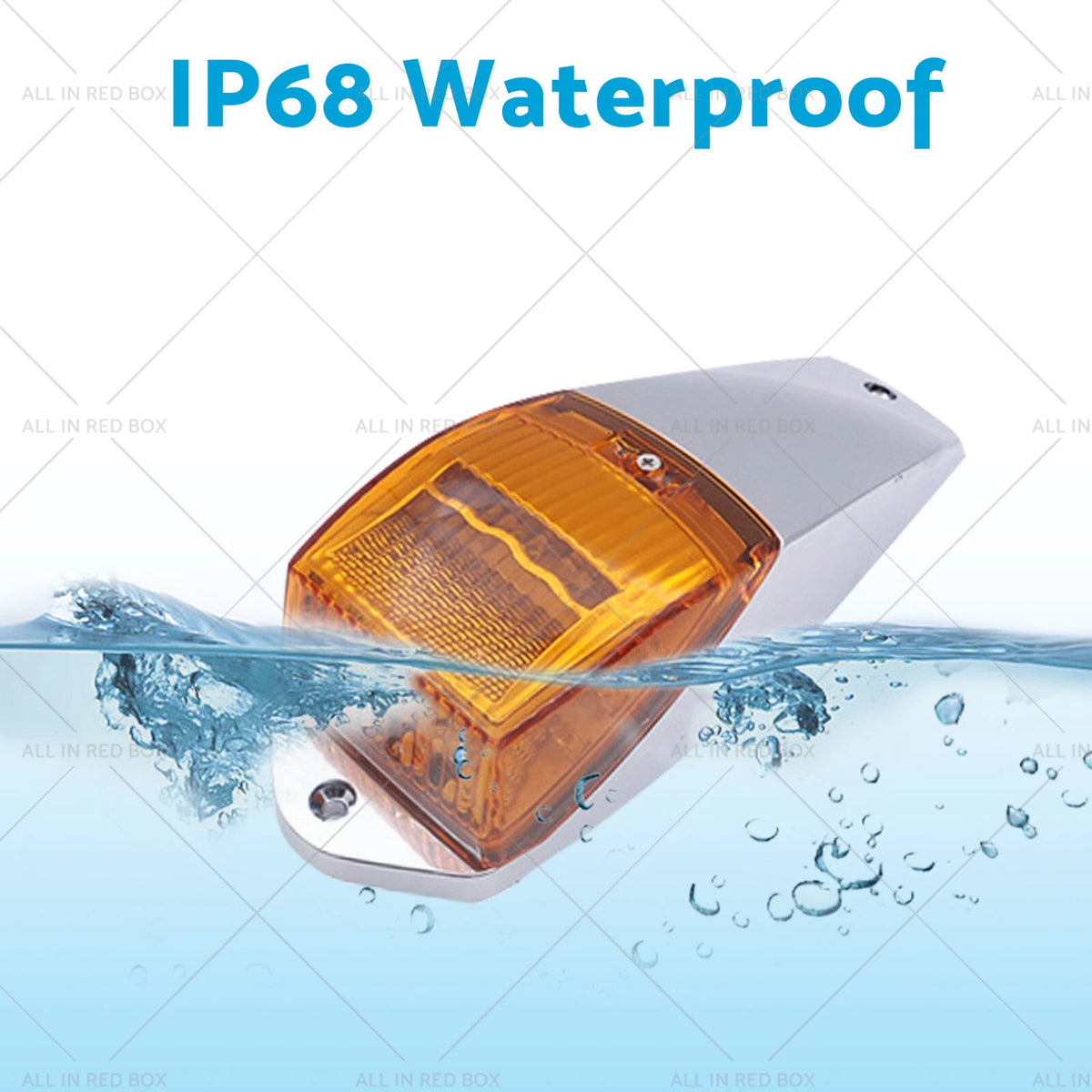 5x LED Roof Lights for Truck (12V) - Clear Amber Cab Top Running Marker
