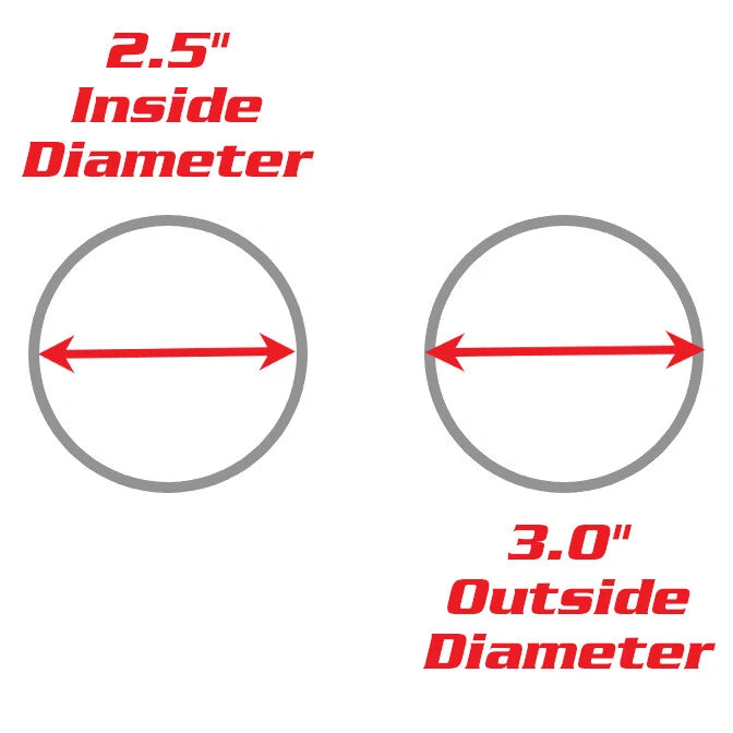 2.5" ID to 3" OD Exhaust Pipe Adapter Coupler - Weld-On, 12" Long