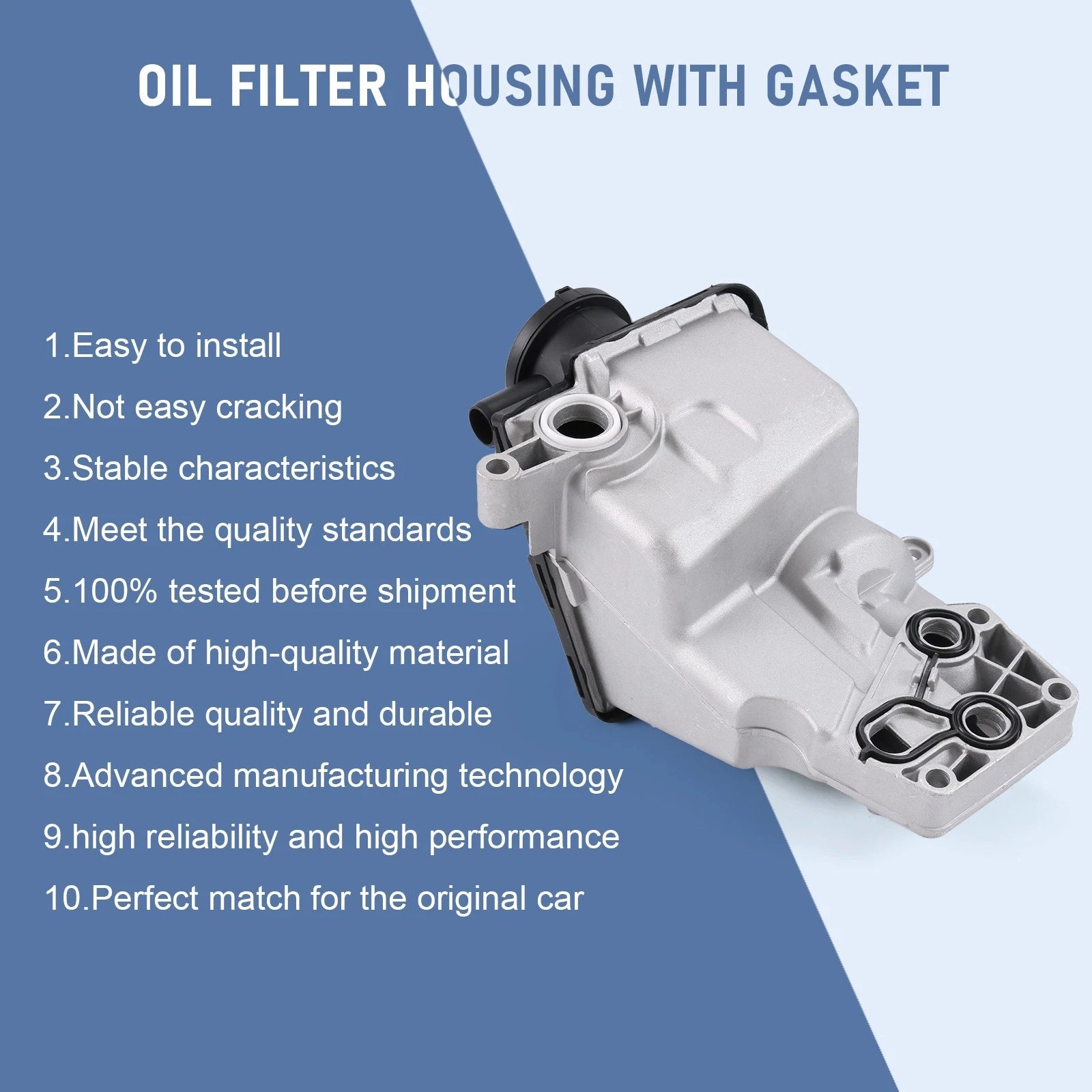 Oil Filter Housing for Volvo S40 V50 S60 V60 XC60 XC70 C70 C30 (2004–2016)
