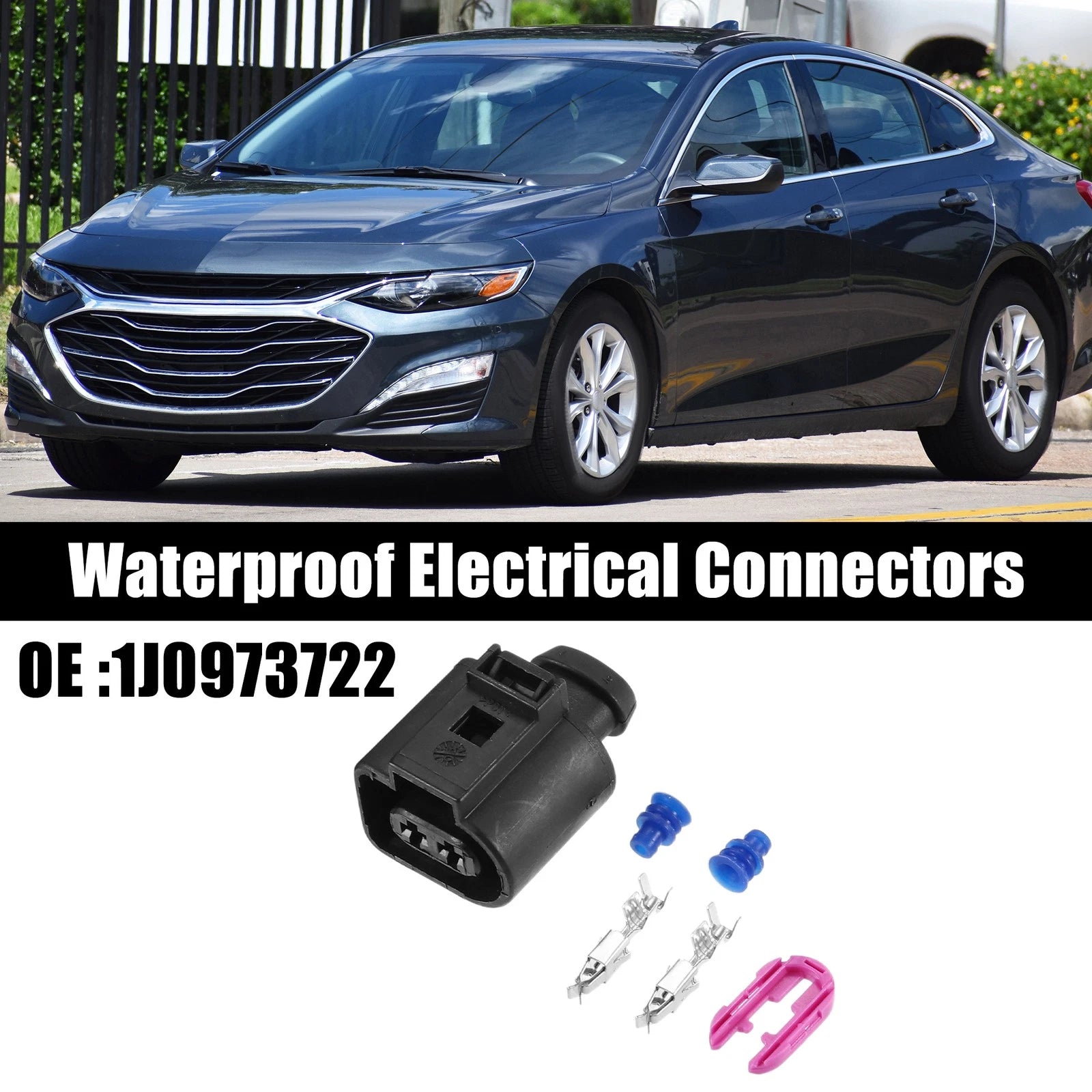 Set of 2 Horn Connectors with 2 Terminals Waterproof Plug for Audi A6 (2019–2020)