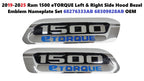 Set of 2 Hood Bezel Emblem Nameplates for Ram 1500 (2019–2025)