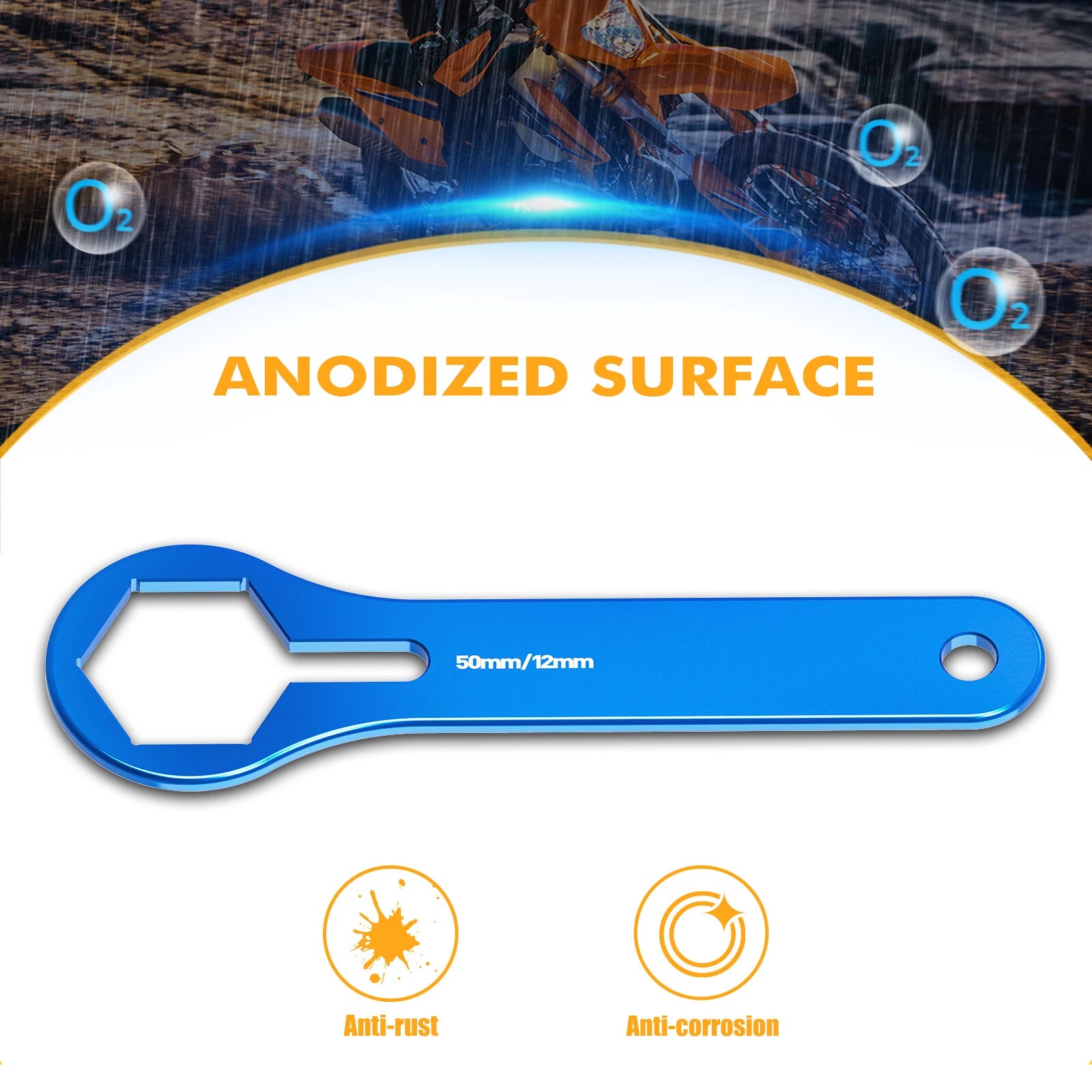 CNC Front Fork Cap Wrench Tool for Husqvarna FE250 FE350 FE450 FE501 (2014–2022)