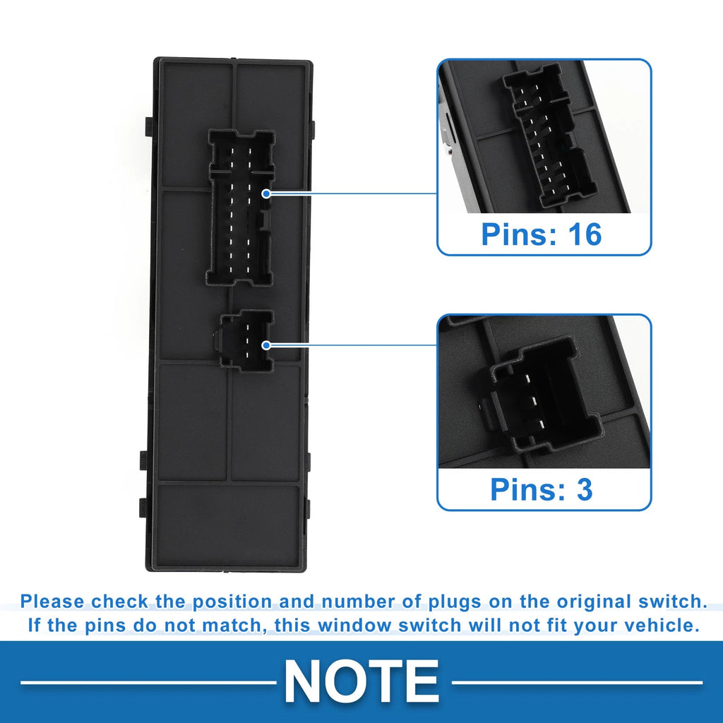 Front Driver Side Power Window Switch for Nissan Murano (2015–2024) No. 254015AA0A