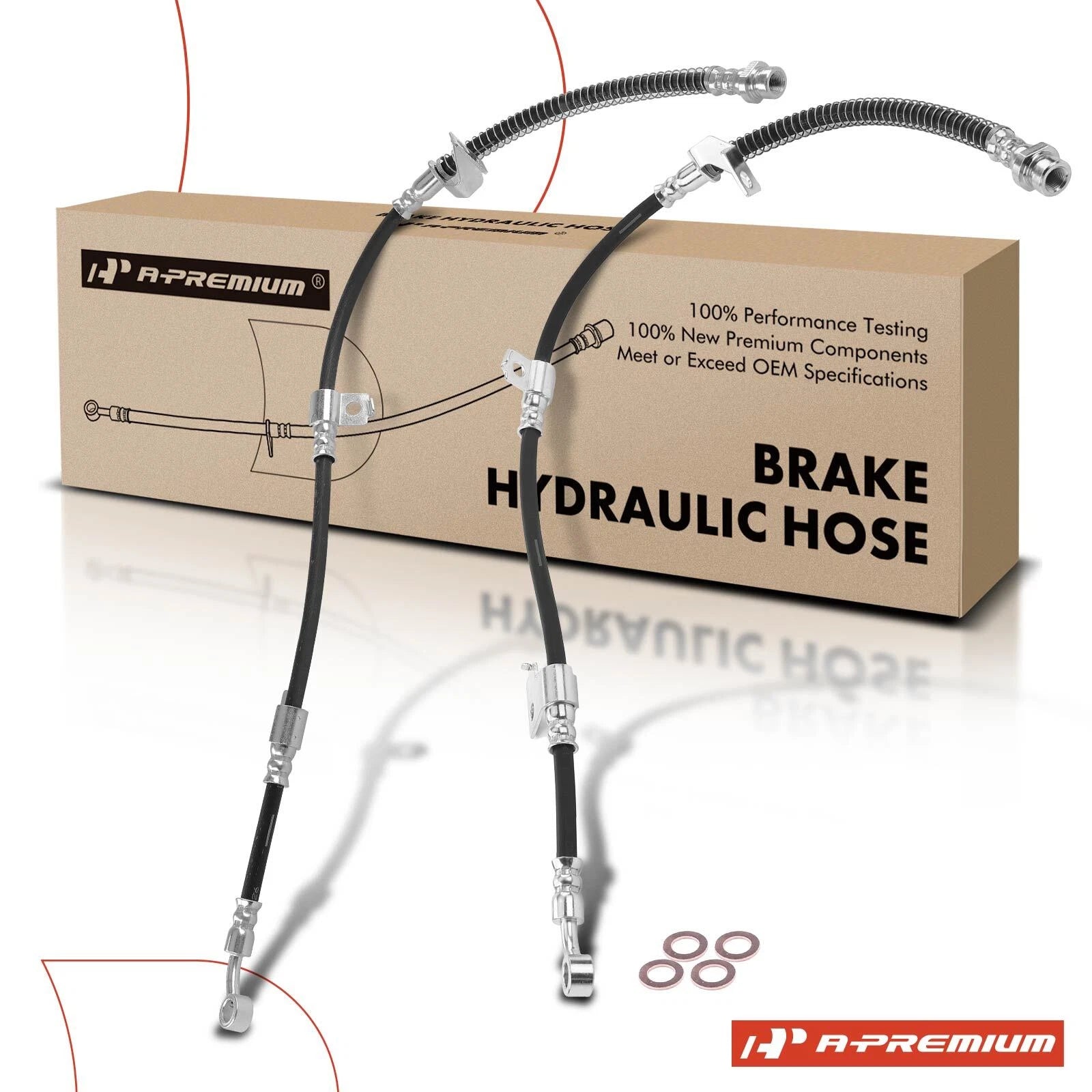 2X Front Brake Hydraulic Hose for Kia Amanti (2004–2006)