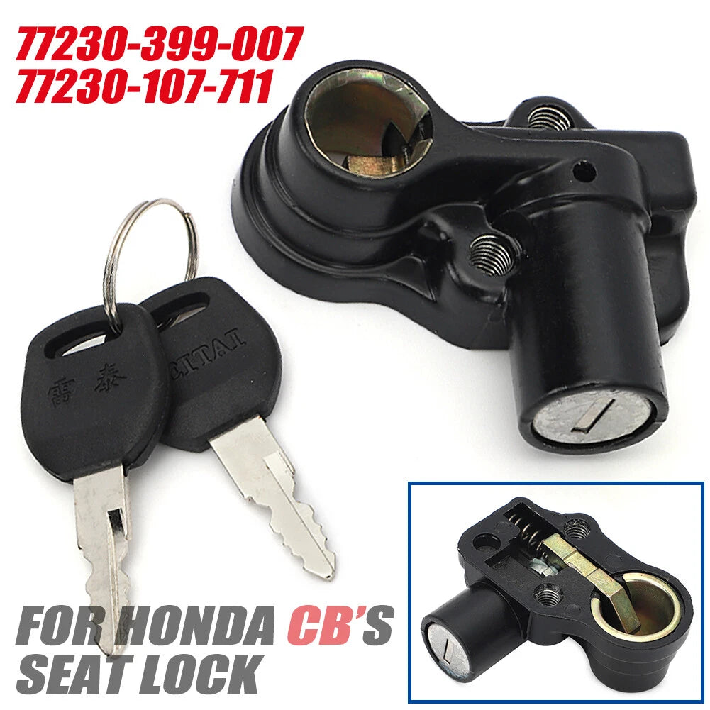 Seat Lock Assembly for Honda CT70 MT125 CB400 500 550 650 750 125S GL1100 XL175 (1970–1983)