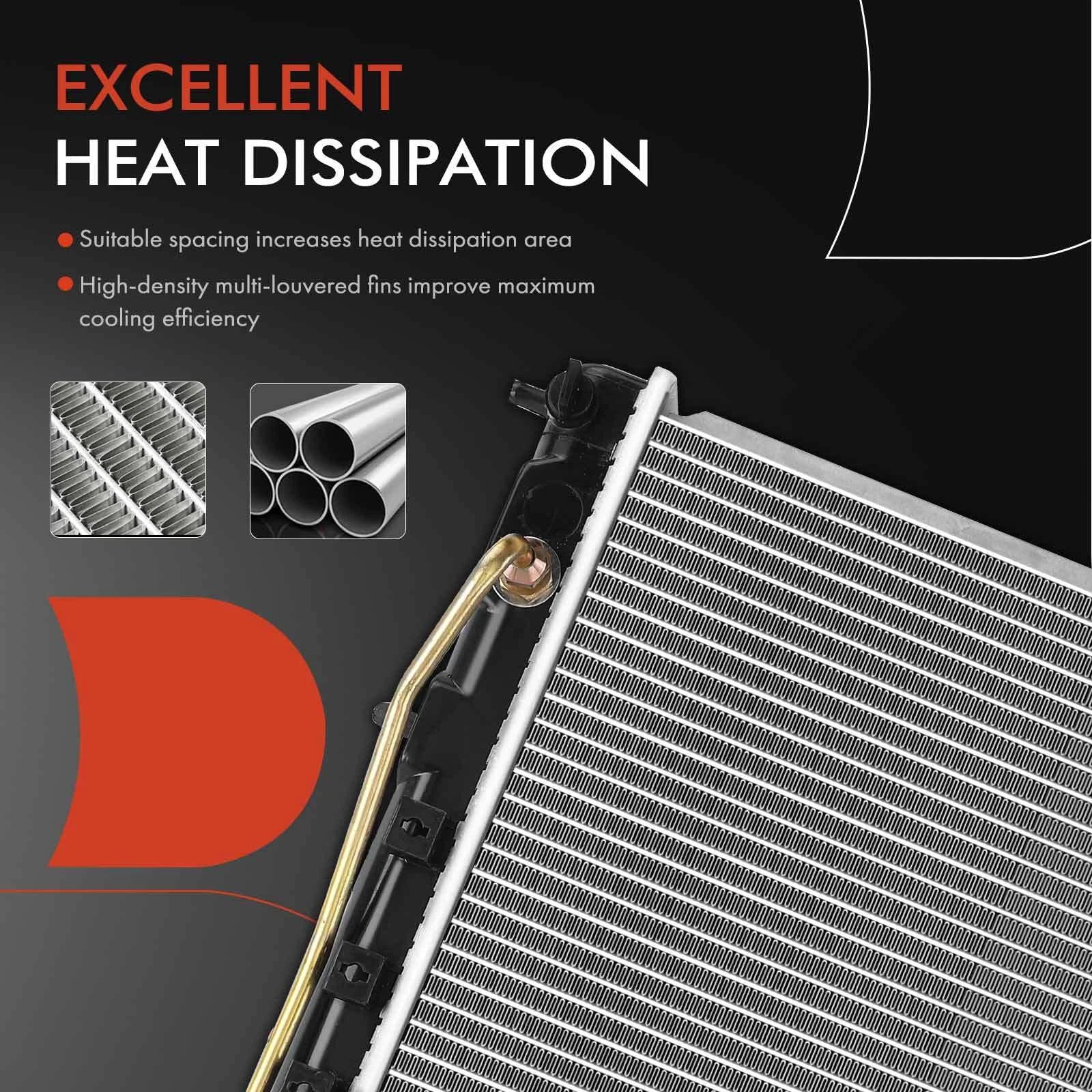 Radiator with Trans Oil Cooler for Mitsubishi Mirage (1993–1996)