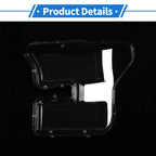 1 Pcs Headlight Lens Cover for Ford F-150 (2015–2017) PC Clear