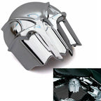 Chrome Skull Trumpet Horn Cover for Harley Dyna Softail Fat Boy (1992-2013)