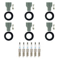 Set of 6 NGK Laser Iridium Spark Plugs & Coil Boots for Chevrolet Impala (2014–2020)