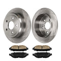Rear Solid Brake Rotors and Ceramic Pads Set for Jeep Wrangler (2007–2018)