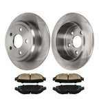 Rear Solid Brake Rotors and Ceramic Pads Set for Jeep Wrangler (2007–2018)