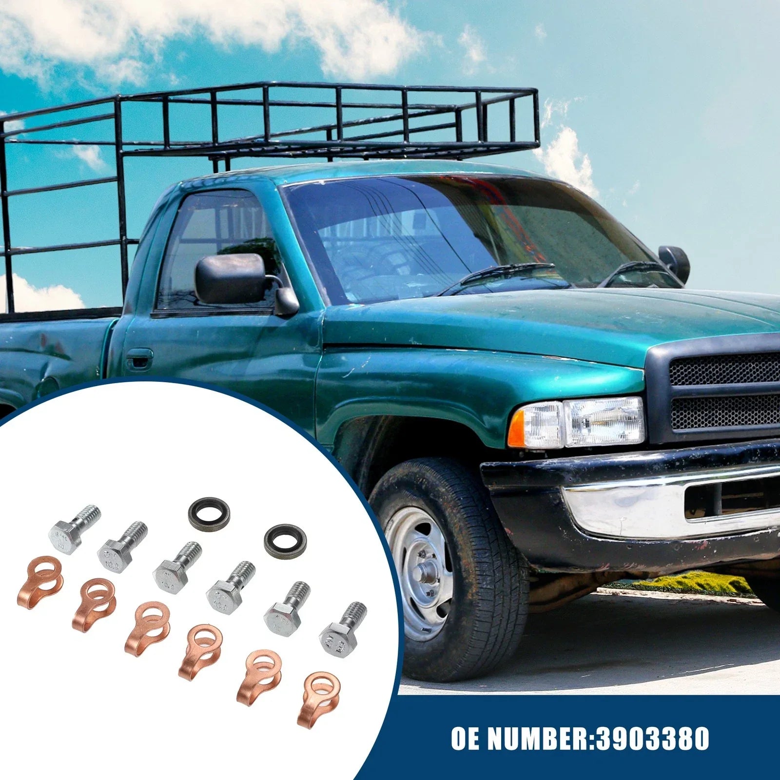 Fuel Return Line Banjo Bolt Copper Gasket for Dodge 12V 6BT (1994-2002)