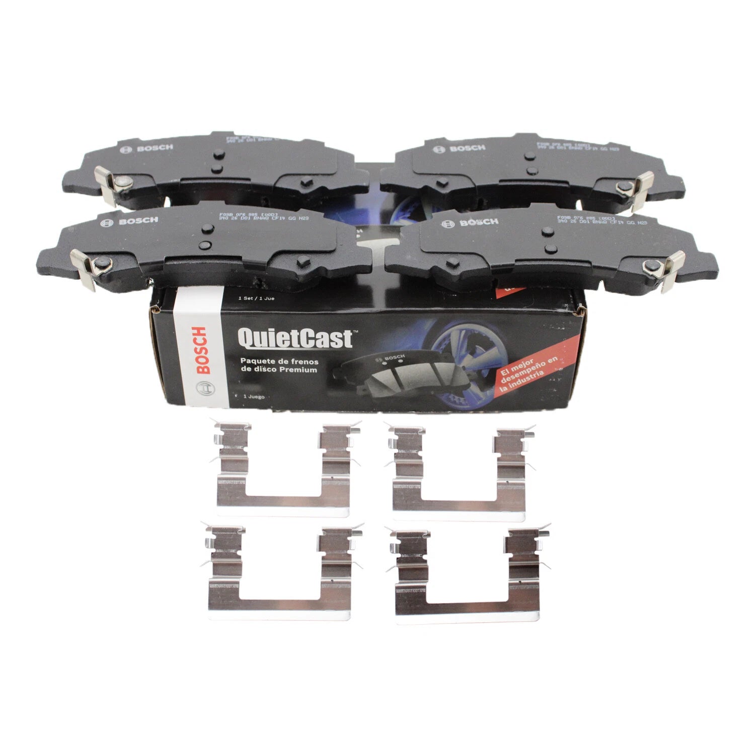 Bosch QuietCast Front Ceramic Brake Pads Set for Buick Cadillac Chevy