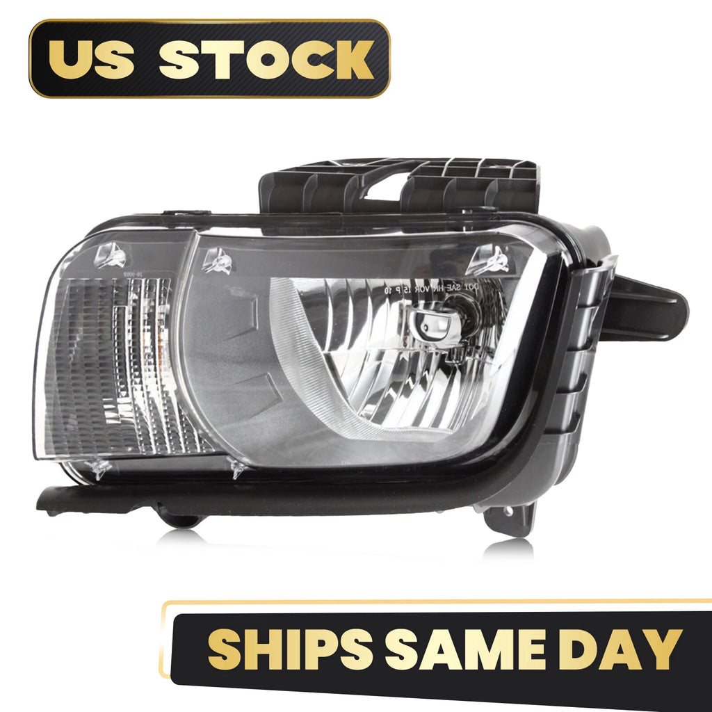 Halogen Headlight for Chevy Camaro LS/LT/SS (2010–2013) w/ Bulbs, Left Side