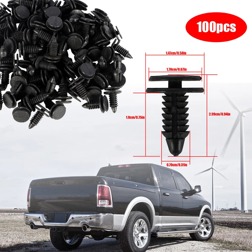 Set of 10 Door Panel Plastic Clip Fasteners for Chrysler Dodge Ram Pickup (2002–2018) 6503709