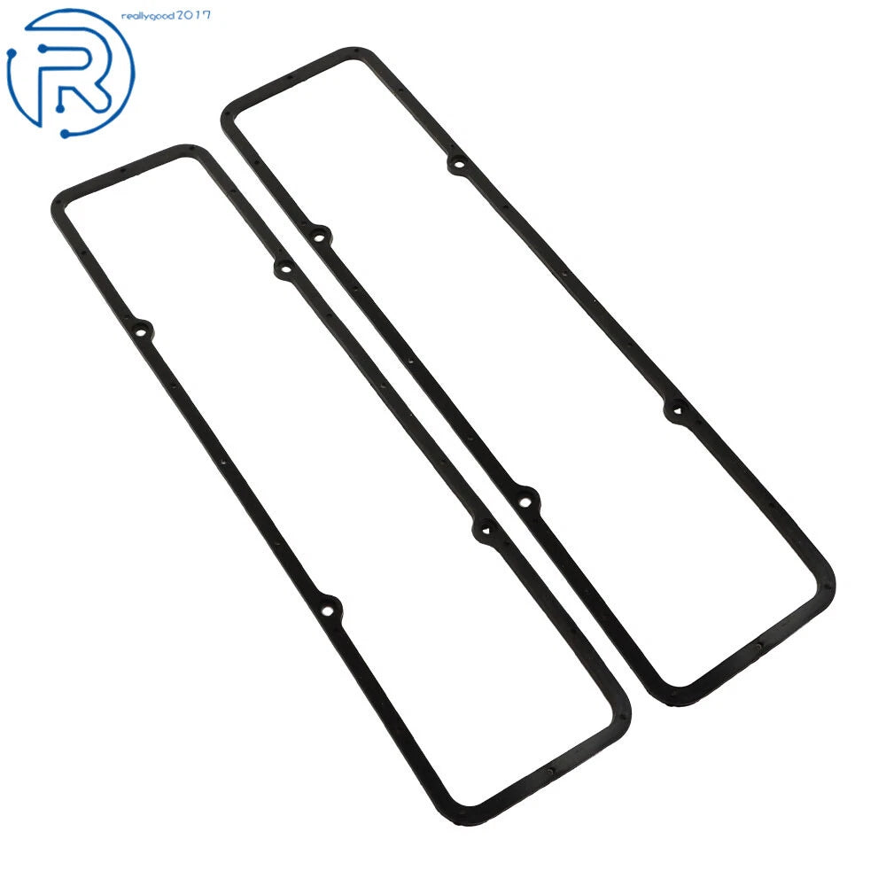 Set of 2 Rubber Valve Cover Gaskets for Chevy SBC (283–350)