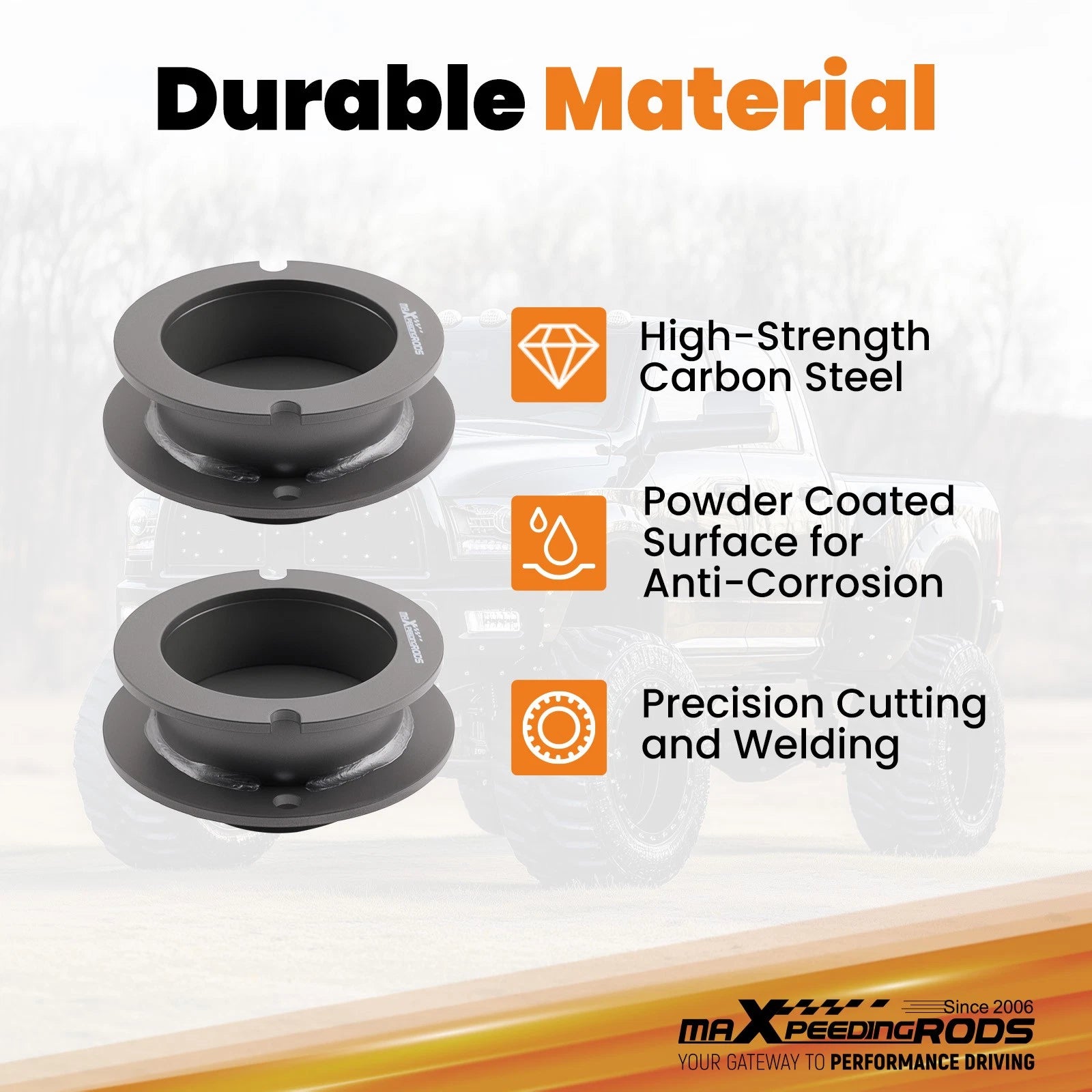 2" Leveling Kit with Shock Extenders for Dodge Ram 2500/3500 4WD (2013–2024)