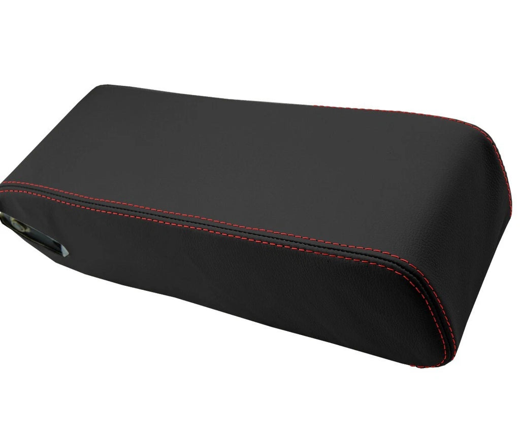 Leather Console Lid Armrest Cover for Cadillac Allante (1987–1992) Red Stitch