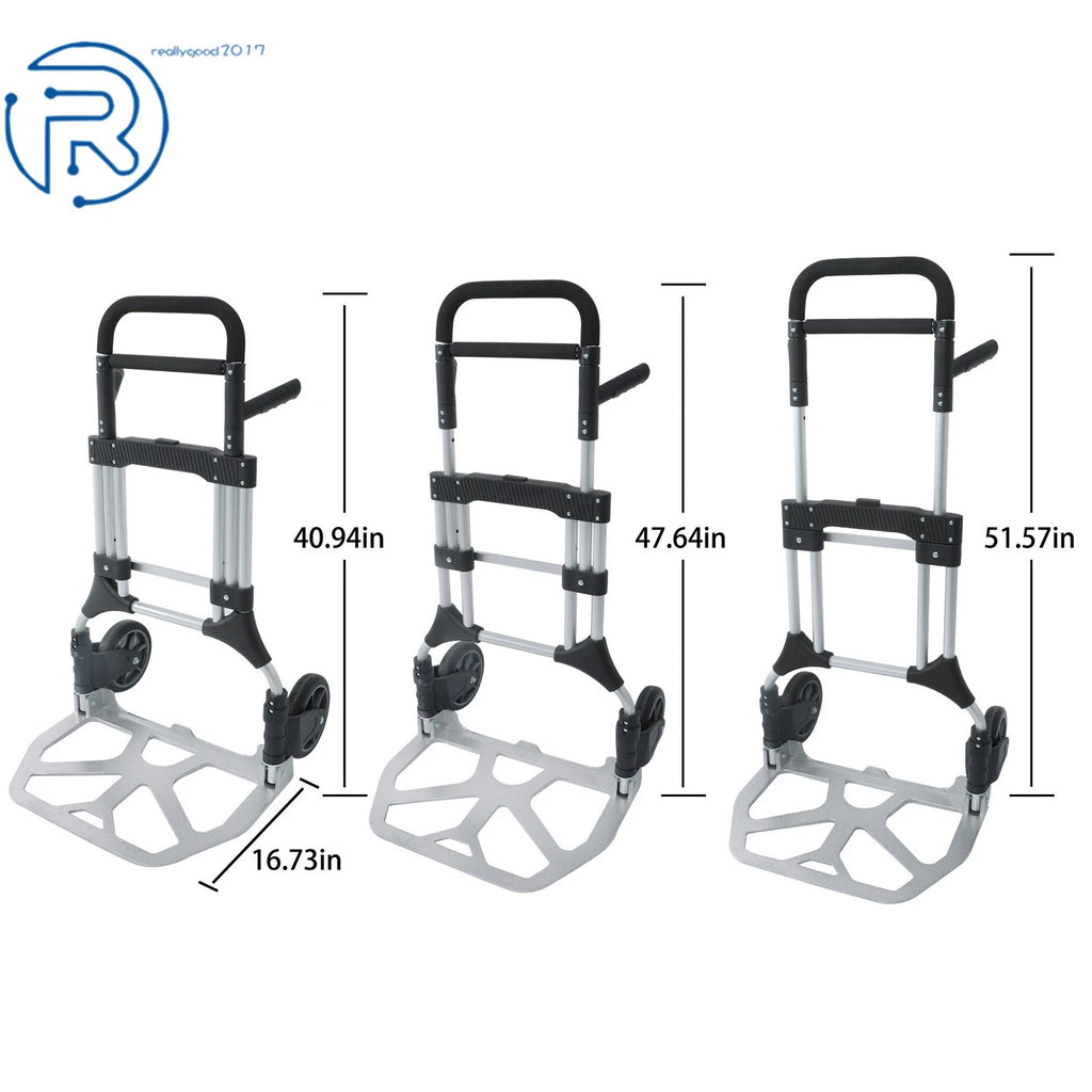 Heavy Duty Folding Hand Truck for Universal Use (500 lbs Capacity)