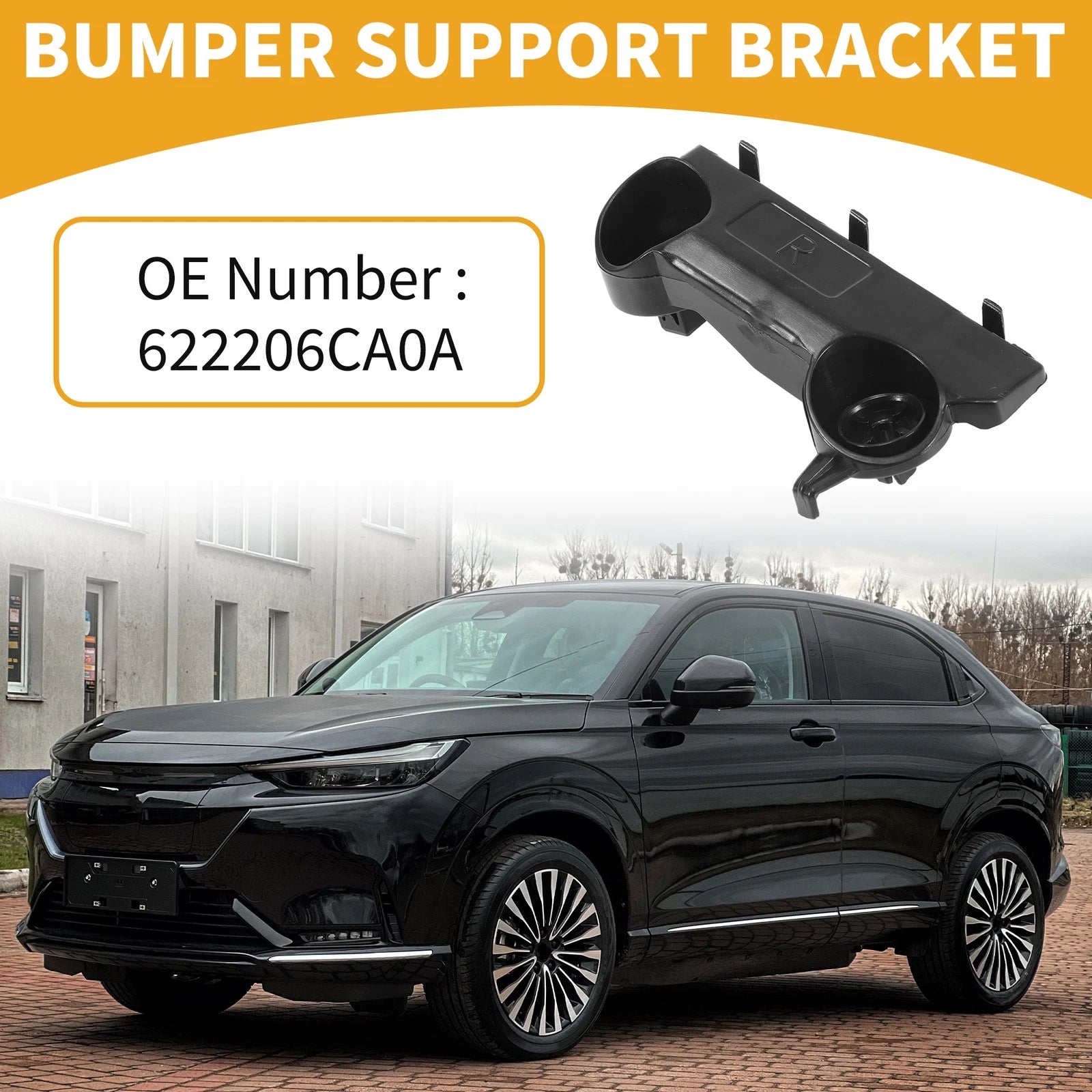 RH Front Bumper Support Bracket for Nissan Altima (2019–2021) 1 Pc Black ABS
