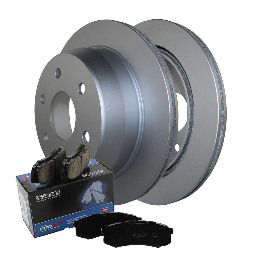 Rear Brake Kit 325mm Disc Rotors & Akebono ProACT Pads for Chevrolet GMC