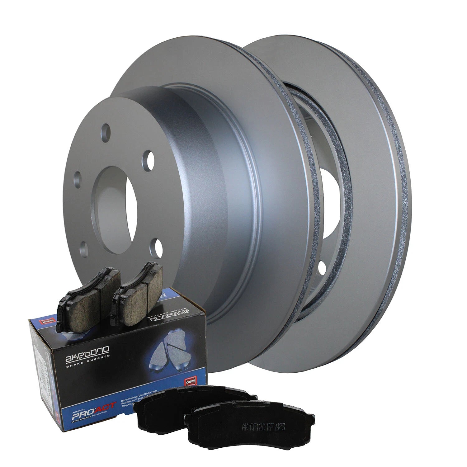 Rear Brake Kit 325mm Disc Rotors & Akebono ProACT Pads for Chevrolet GMC
