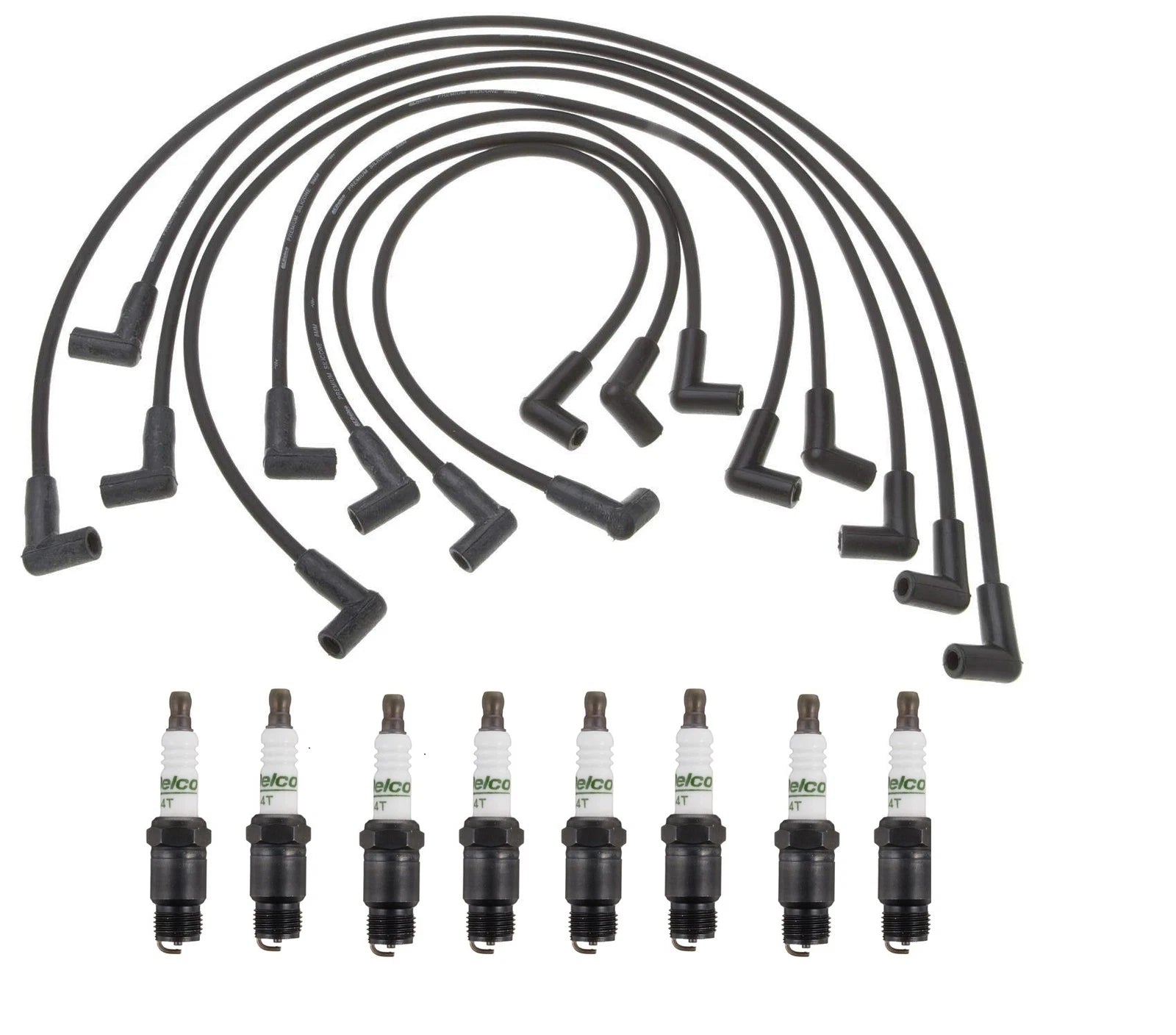 Professional Ignition Wire Set & 8 ACDelco Spark Plugs for Chevy GMC 5.7 V8