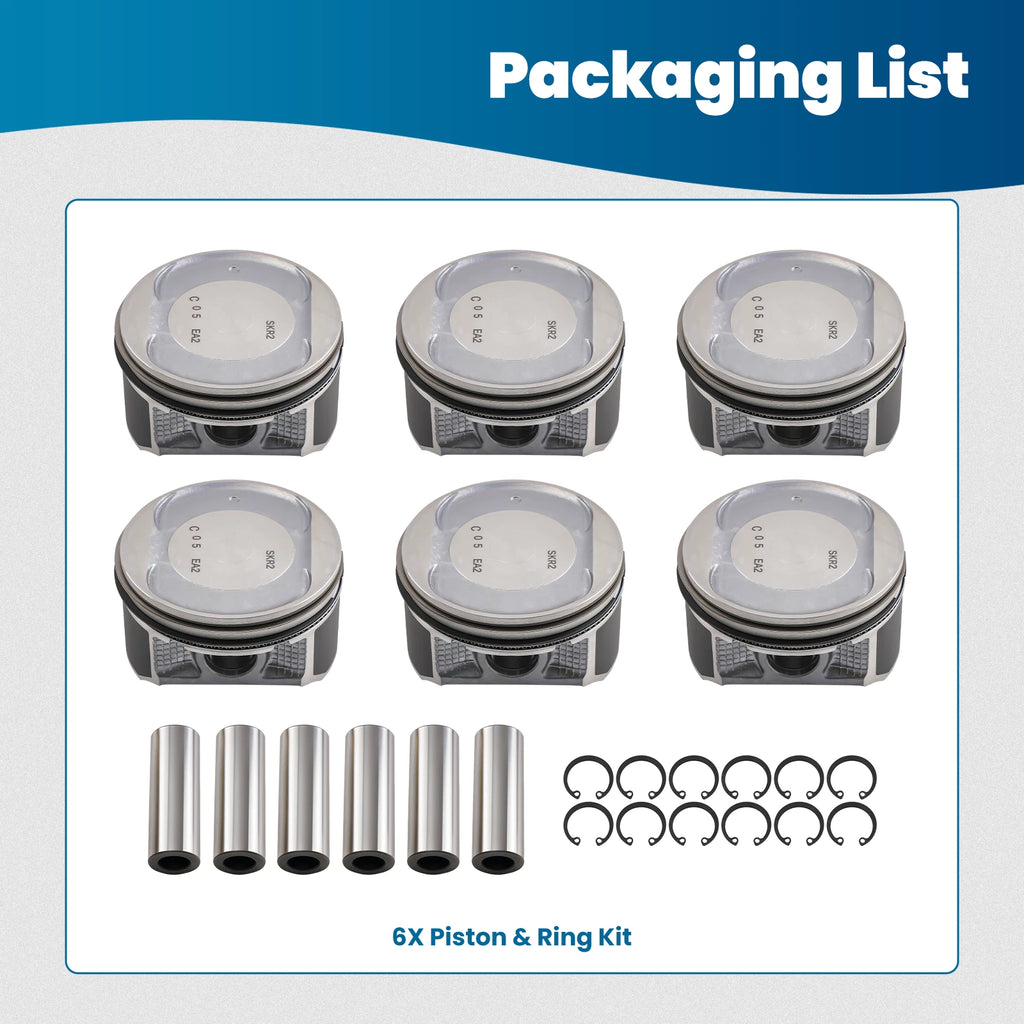 Pistons w/ Rings Set for Nissan Xterra Frontier 2005–2012 VQ40DE