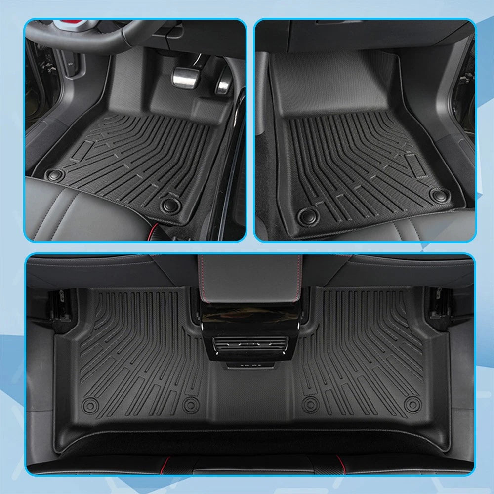 Set of 4 All Weather Floor Mats Liner for Ford F-250/F-350/F-450 SuperCrew (2012–2016)
