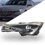 Headlight Assembly for Hyundai Elantra (2021–2022) Halogen w/LED DRL Driver Left