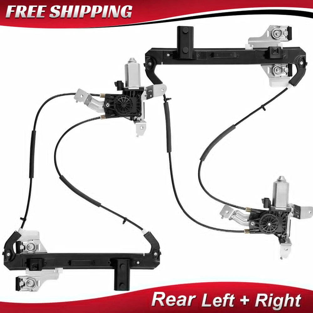 Pair Rear Power Window Regulator with Motor for Chevy Tahoe GMC Yukon (2000–2006)