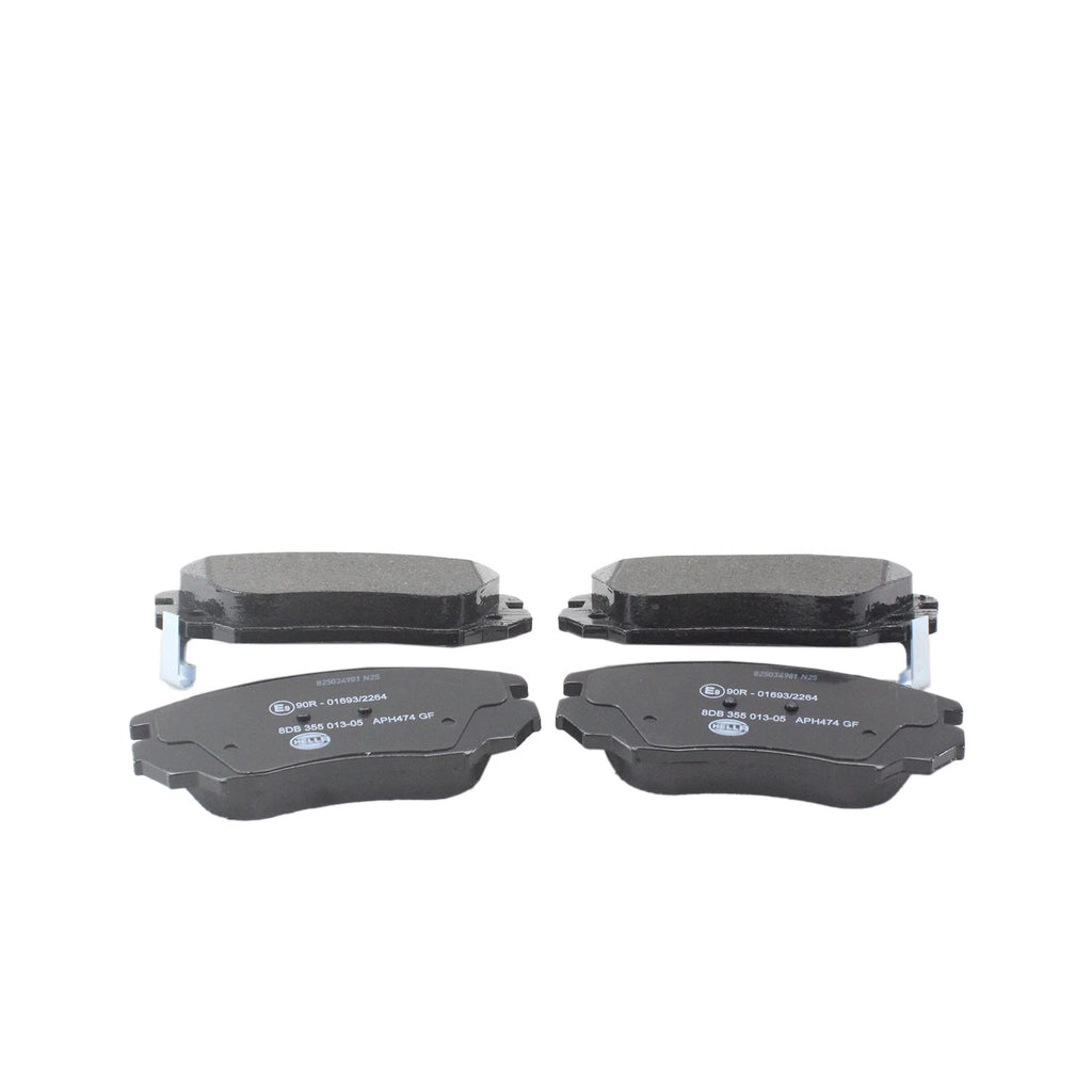 Set of 4 Hella Low-Metallic Front Disc Brake Pads for Buick Chevy Saab GMC