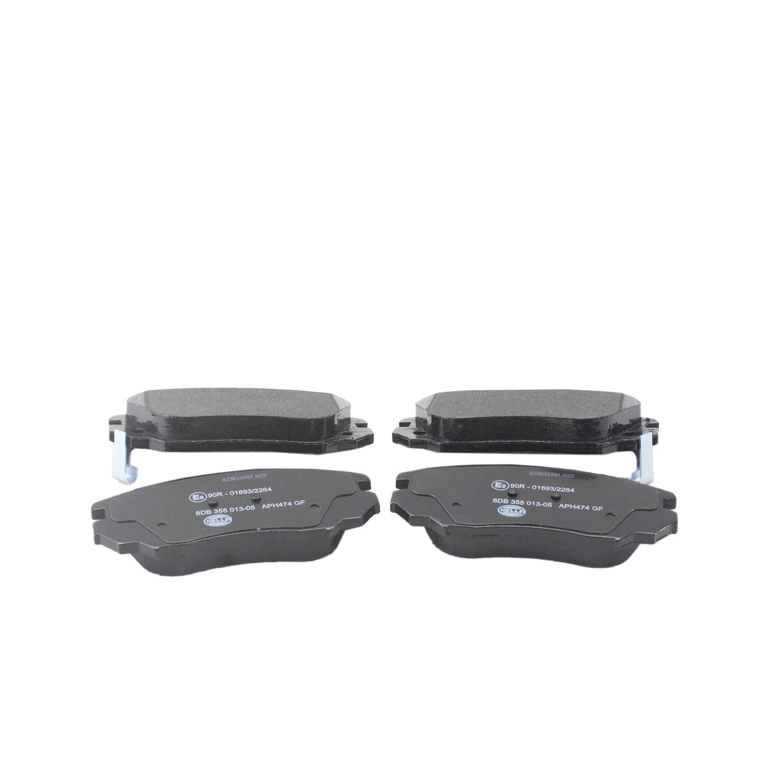 Set of 4 Hella Low-Metallic Front Disc Brake Pads for Buick Chevy Saab GMC