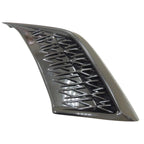 Replacement Black Polypropylene/ABS Plastic Front Driver Bumper Cover Grille
