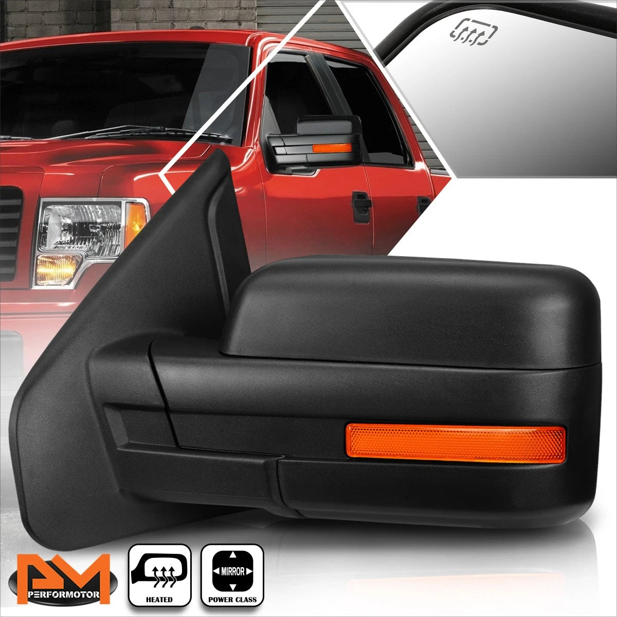 Power Heated Manual Folding Left Side Rear View Mirror for Ford F150 (2004–2014)