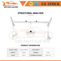 2X Steel Roof Cargo Bars Rack for White Van (600lb Capacity)