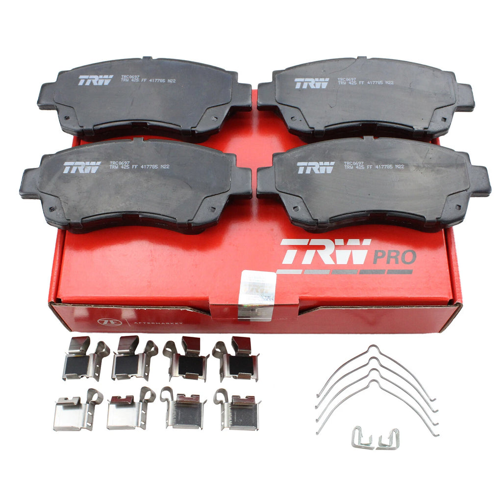 Set of 4 TRW Pro Front Ceramic Brake Pads for Lexus ES300, Toyota Avalon, Camry, Celica (1992–2006)