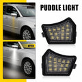 2X 6000K White LED Under Side Mirror Puddle Lights for Volvo Jaguar V