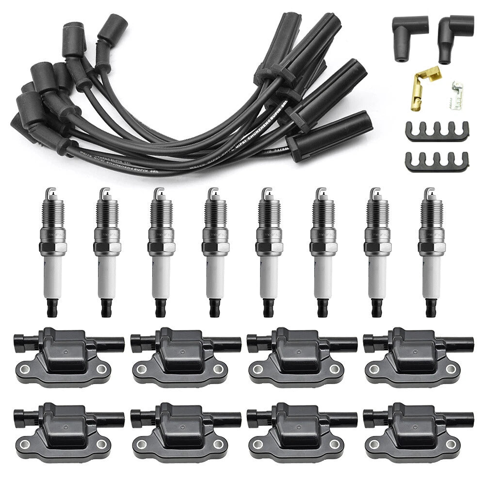 8X UF413 Ignition Coils + 41-962 Spark Plugs + Wires for Chevy