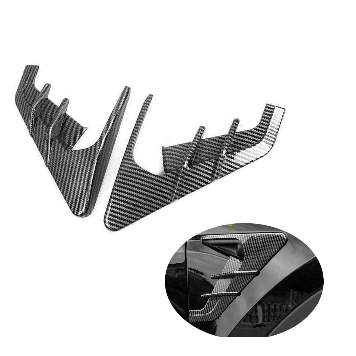 Carbon Fiber Side Fender Camera Flank Cover Trim for Tesla Model 3/Y (2021–2022)