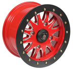 Pro Armor Halo Milled Beadlock Wheel Rim for UTV (15x7, 4/156, Red)
